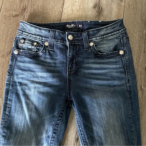 Miss Me Los Angeles Mid-Rise Skinny Size 27 Dark Wash - Picture 6 of 12
